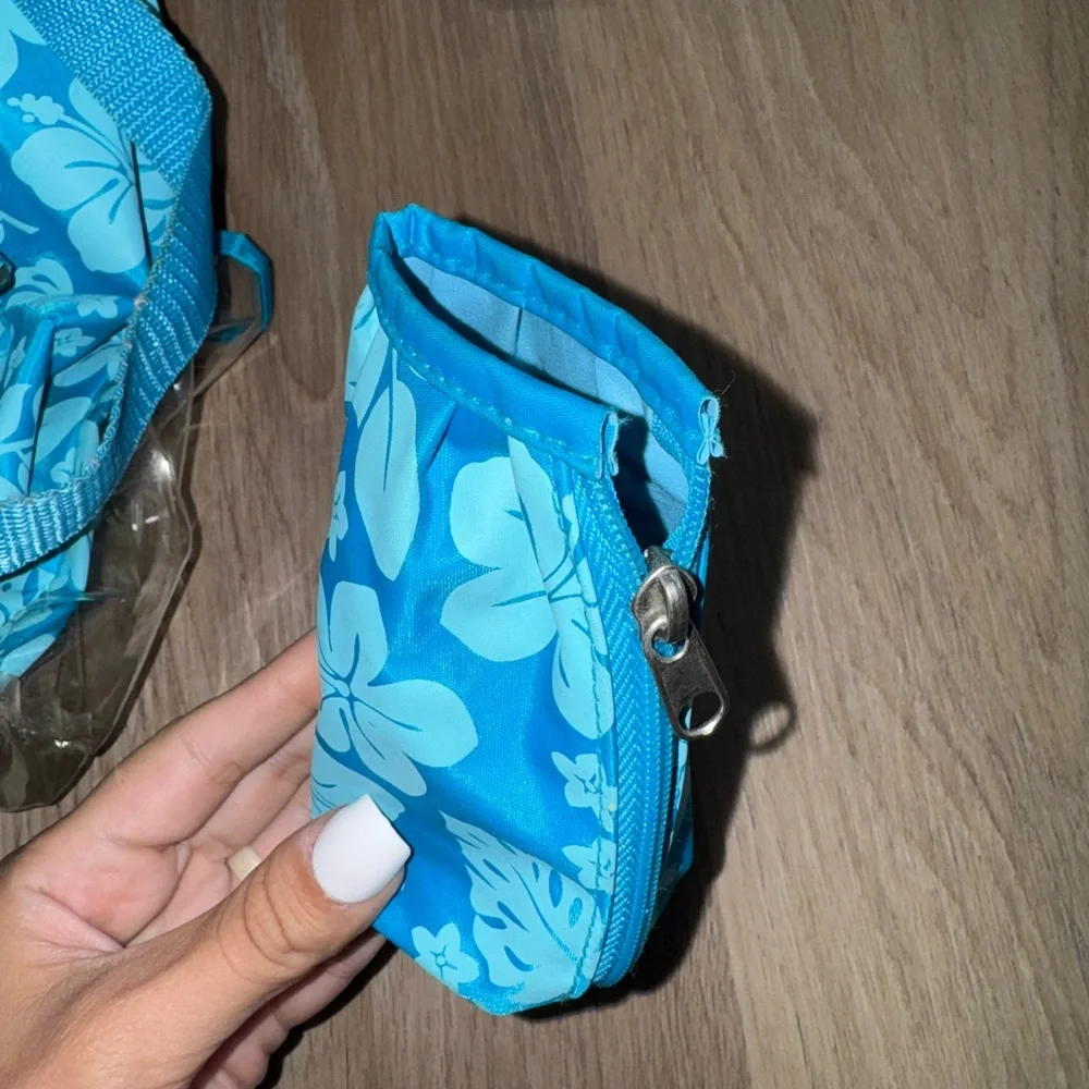 Y2K Blue Floral Beach Backpack
